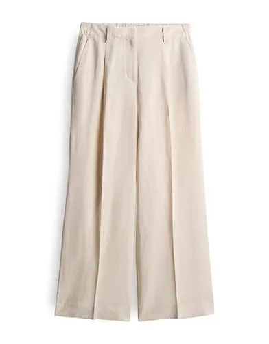 someday Damen Culotte | Culotte CELINO Cropped Wide aus Viskose Leinen Mix Natural Glaze, 34