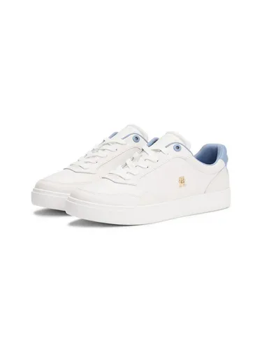 Tommy Hilfiger ESSENTIAL ELEVATED COURT SNEAKER Plateausneaker, Freizeitschuh, Halbschuh, Schnürer mit Ziernähten und Kontrastbesatz