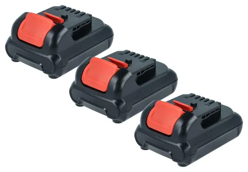vhbw 3x Akku kompatibel mit Dewalt DCT411S1, DCT412, DCT410S1, DCT412S1, DCT411, DCT414S1, DCT414N, DCT416, DCT414 Werkzeug (1500 mAh, Li-Ion, 12 V)