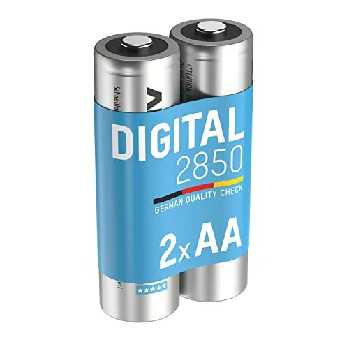 ANSMANN Akku AA 2850mAh NiMH - Wiederaufladbare Mignon-Batterien, perfekt für hohe Strombedarfe wie Kamera und Spielzeug, umweltfreundlich und langlebig