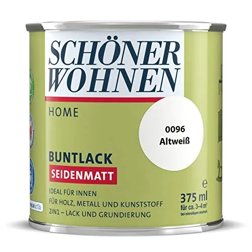 DurAcryl Buntlack Altweiß 375 ml RAL 0096 Seidenmatt Schöner Wohnen