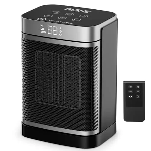 YASHE Heizlüfter 1500W mit Fernbedienung und Thermostat