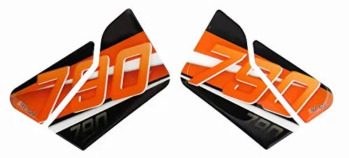 BIKE-label Seitentank Pad Orange Stripes kompatibel für KTM 790 Duke 800480