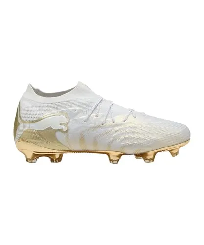 PUMA Future 9 Ultimate FG White Pack Fußballschuh Weiß 44,5 Unisex - Hochwertiger Fußballschuh von PUMA, ideal für Spielfelder. Mit strapazierfähiger Laufsohle und komfortablem Textilfutter für besten Tragekomfort.
