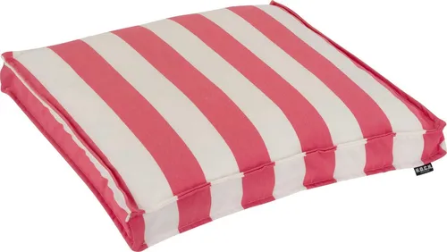 H.O.C.K. Classic Streifen Outdoor Sitzkissen 50x50x5cm pink in pink von H.O.C.K.