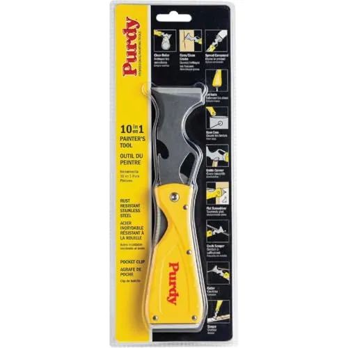 Purdy 10 in 1 Faltbare Maler Multi Tool Edelstahl Schaber Kitt Messer Hammerhead Nagel Set