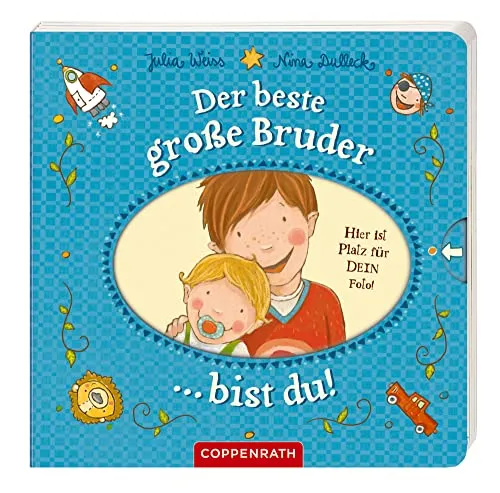 Der beste große Bruder bist du! - Geburten Allgemeines, liebevolles Geschenk zur Geburt, Größe: 16,0 x 16,0 cm, perfekt für stolze große Brüder