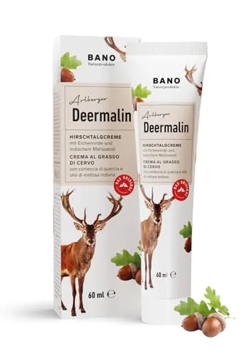 Arlberger Deermalin Hirschtalgcreme 60ml - Mit Eichenrinde und indischem Melissenöl, zur Vorbeugung von Blasen- und Hornhautbildung bei intensiver Beanspruchung