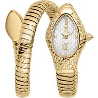 Just Cavalli Time Quarzuhr Vetra JC1L373M0025 - Damenuhr mit elegantem Edelstahlarmband, goldfarbenem Gehäuse und funkelnden Kristallsteinen – ideal für festliche Anlässe.