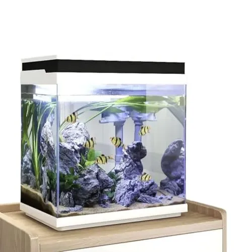 AquaOne Aquarium Komplettset LED HNE-300 - 13 Liter Nanoaquarium mit Filter - Aquarien Komplettset für Fische und Garnelen, mit energieeffizienter LED-Beleuchtung und integriertem Filtersystem. Ideal für Anfänger und als dekorativer Blickfang.