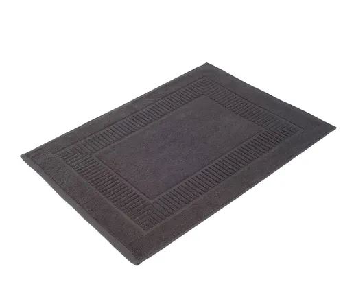 liebling Badvorleger 100% Bio Baumwolle, Serie Organic, 900 gr. / m², 50 x 70 cm, 60 Grad, GOTS-Zertifiziert, schnelltrocknend, Farbe: anthrazit