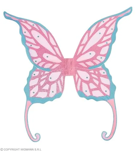 Widmann – AC0013 – Glitzernde Feenflügel mit Pailletten/Schmucksteinen 85 x 88 cm