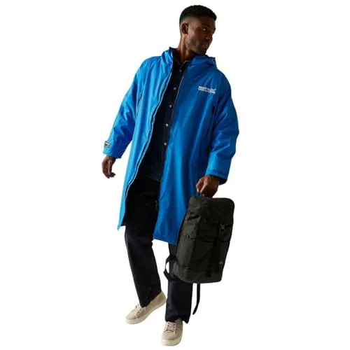 Regatta Herren Wasserdichter Wickelmantel, Blau, L/XL - Funktionsjacken, ideal für nasse Wetterbedingungen dank wasserdichter Technologie und stylischem Design