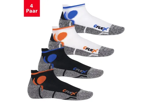 CFLEX Sportsocken Running Damen & Herren Sport Sneaker Socken (4 Paar) Laufsocken