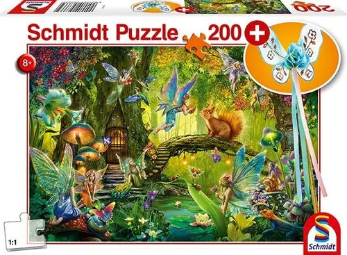 SCHMIDT SPIELE PUZZLE FEEN IM WALD INKL. FEENSTAB 200 Teile von Schmidt Spiele