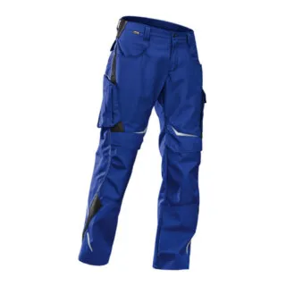 Kübler Pulsschlag Hose 2324 kornblumenblau/schwarz Größe 48 - Arbeitshose mit ergonomischer Linienführung für optimale Bewegungsfreiheit, ausgestattet mit verstärkten Taschen und Reflexelementen für maximale Sicherheit und Funktionalität.