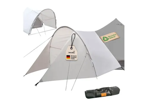 Skandika Tipi-Zelt Campingzelt Kuopio 400/500/Vorzelt Protect, für 8/10 Personen, recyceltes Oxford-Zeltmaterial, 300 cm Stehhöhe, wasserdicht, Outdoor