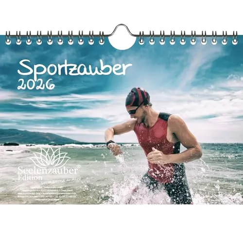 Sportzauber DIN A5 Kalender für 2026 Freizeit Sport Fitness- Seelenzauber