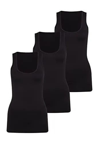 Vivance Active Damen Tanktop 3er Pack - Funktionsunterwäsche, atmungsaktiv und saugfähig aus hochwertiger Microfaser für perfekte Passform und täglichen Komfort.