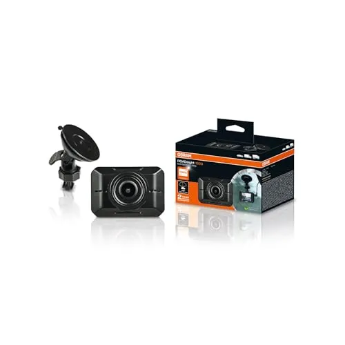 OSRAM ROADsight 1500 Dashcam - 1080p HD, 2-Zoll-Display, G-Sensor - Kompakte Dashcam mit 110° Weitwinkel und 30 fps für klare Aufnahmen. Einfache Installation mit flexibler Saugnapfhalterung und automatischer Datensicherung bei Kollision.