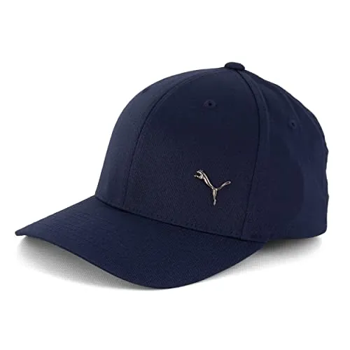 PUMA Unisex Metal Cat Flexfit Cap - Navy (S-M) - Stylische Flexfit Baseballkappe für Herren, mit hochwertigem PUMA-Logo und optimalem Tragekomfort dank 63% Polyester und 34% Baumwolle.