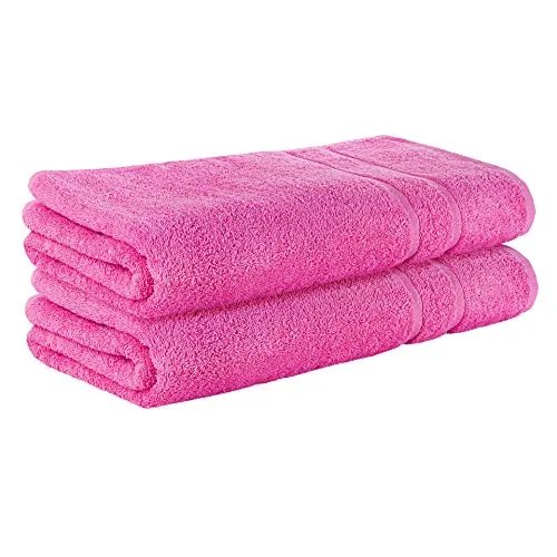 StickandShine 2er SET Premium Frottee Saunatuch 80x200 cm in pink in 500g/m² aus 100% Baumwolle