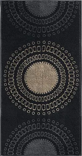 REDBEST Handtuch Kreise Taupe Größe 50x100 cm in beige von REDBEST