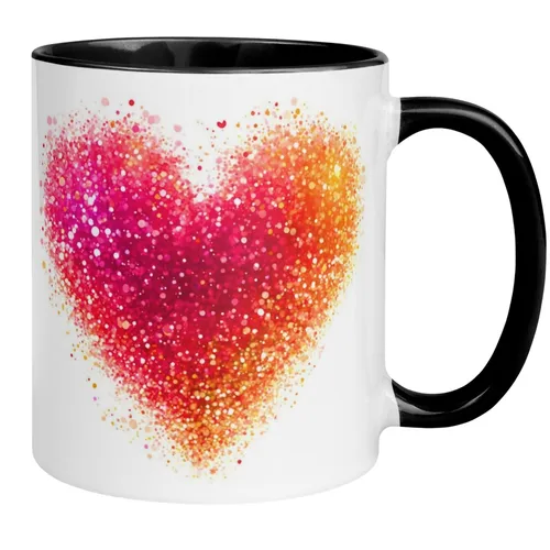 Tasse Liebe | Herz & Farbverlauf | Glitzernde Liebe