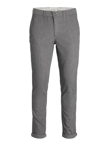 JACK & JONES Herren Chino Hose JPSTMARCO JJFURY - Slim Fit Braun Grau Beige - Wanderhosen für Herren: Slim-Fit Chino aus 98% Baumwolle, ideal für lässige Outfits und vielseitig kombinierbar für jeden Anlass.