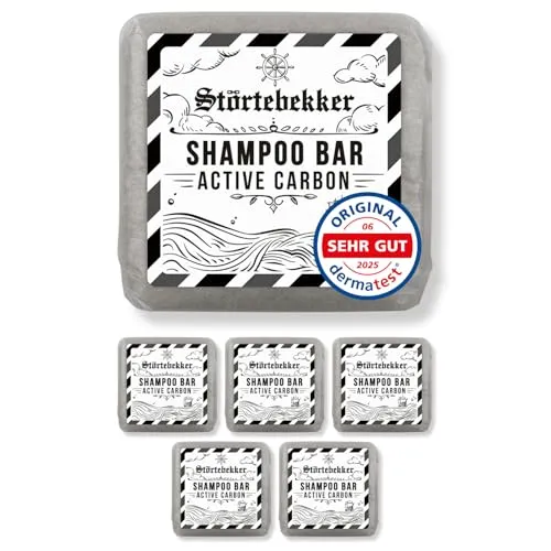 Störtebekker® Premium Shampoo Bar Active Carbon - Feste Haarseife für Herren & Damen - Erleben Sie intensive Reinigung mit unserem festen Shampoo Bar. Die handgefertigte Haarseife mit Aktivkohle sorgt für frischen Duft und ist ideal für unterwegs – ganz ohne Plastikverpackung!