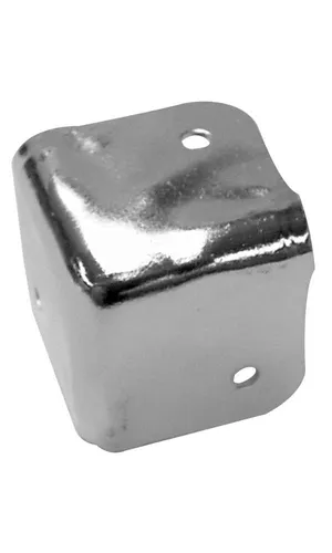 HQ-Power LAUTSPRECHERSCHUTZECKE, WEIßES METALL, 38 x 38mm x 90°