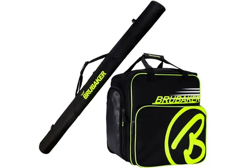 BRUBAKER Sporttasche Carver Pro Skitasche Kombi Set (2-tlg., reißfest und nässeabweisend), Skisack und Skischuhtasche für 1 Paar Ski