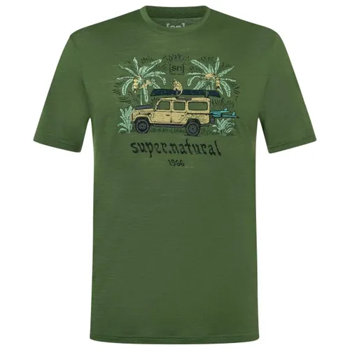 Super.Natural M Tropicar Tee – Herren T-Shirt mit Abenteuer-Design - Erleben Sie das tropische Lebensgefühl mit dem Super.Natural M Tropicar Tee. Dieses Herren-T-Shirt vereint Stil und Funktionalität, ideal für Outdoor-Aktivitäten und entspannte Tage.