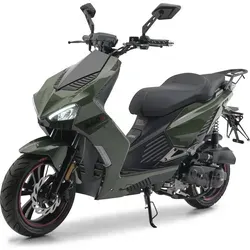 Burnout BADs 50 ccm Motorroller – 25 km/h Mofa – Dunkelgrün mit Keyless Go - 🚦 𝗜𝗗𝗘𝗔𝗟𝗘 𝗠𝗢𝗙𝗔-𝗩𝗘𝗥𝗦𝗜𝗢𝗡: Der BADs Motorroller bietet Einsteigern und Jugendlichen eine sichere Fahrt durch die Stadt. 💡 𝗦𝗜𝗖𝗛𝗘𝗥𝗘𝗦 𝗗𝗘𝗦𝗜𝗚𝗡: Ausgestattet mit moderner LED-Beleuchtung und starken Scheibenbremsen für mehr Sicherheit. 🔑 𝗞𝗢𝗠𝗙𝗢𝗥𝗧𝗔𝗕𝗟𝗘𝗦 𝗦𝗧𝗔𝗥𝗧𝗘𝗡: Keyless Go-System für einfaches Starten ohne Schlüssel.