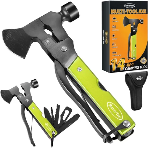 Multitool Beil Axt Männer Geschenk Camping Survival 14-in-1 Edelstahl