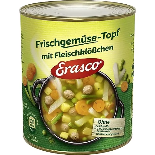 Erasco Frischgemüse-Topf mit Fleischklößchen (1 x 800 g Dose)