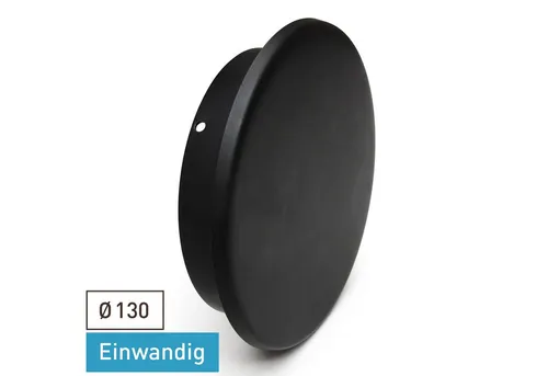 Raik Ofenrohr Raik Rauchrohr Ofenrohr 130mm - Blindkappe schwarz, Blindkappe