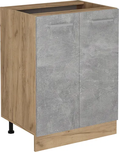 Vicco Unterschrank R-Line, Beton/Goldkraft Eiche, 60 cm