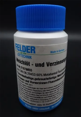 Felder Loettechnik Sn97Cu3 Lotpaste 250g - Lötpaste für präzise Lötverbindungen, ideal für Elektronikprojekte und Reparaturen, 250g Inhalt