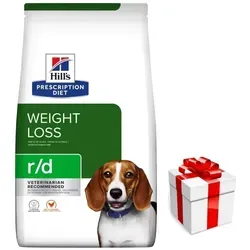 HILL'S PD Prescription Diet Canine r/d 10kg mit Überraschung - Hundefutter zur Gewichtsreduktion, unterstützt eine sichere und effektive Abnahme für gesunde Hunde.