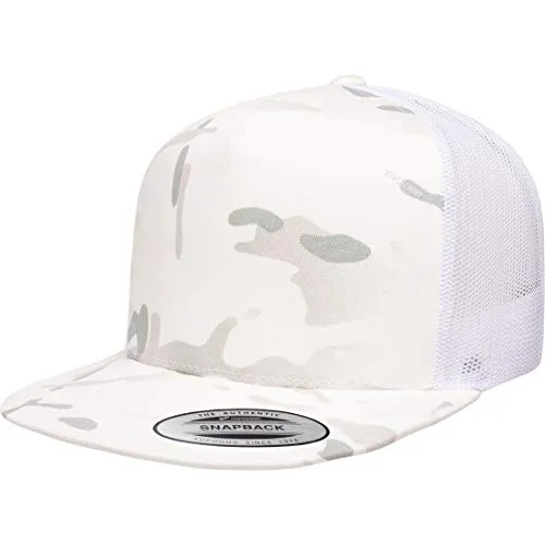Yupoong Unisex Yp Classics Multicam Trucker Cap Mütze, Alpine/Weiß, Einheitsgröße