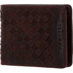 bugatti Geldbörse Woven Braun – Stilvolle Lederbörse - Portemonnaies aus 100% Leder mit geflochtener Optik, ideal für den täglichen Gebrauch und stilvolle Aufbewahrung.