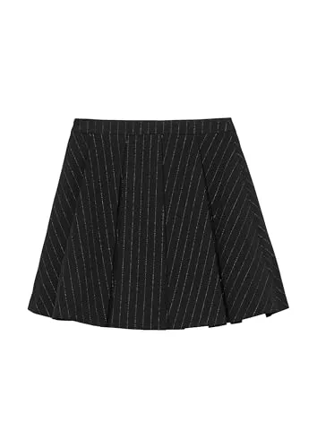 s.Oliver Faltenrock in Mini-Länge mit Glitzer-Nadelstreifen