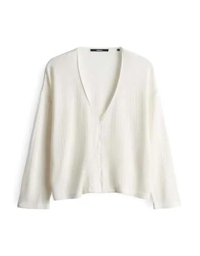 someday Damen Dreiviertelarmshirt | Cardigan KEMARTA Loose aus weich Strukturiertem Jersey Milk, 38