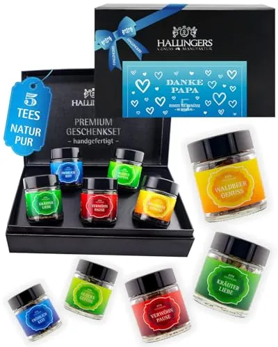 Hallingers Genuss Manufaktur Tee Vatertagsgeschenk-Set von Hallingers Genuss Manufaktur