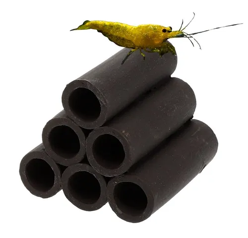 GarPet Aquariendeko Aquarium Deko Pyramide 6er Garnelen Röhre Höhle Krebs Wels Laich Ton