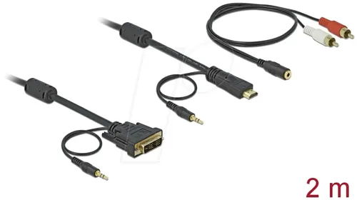 DELOCK 84455 - DVI 24+1 > HDMI-A + Audio Adapter, 2 m