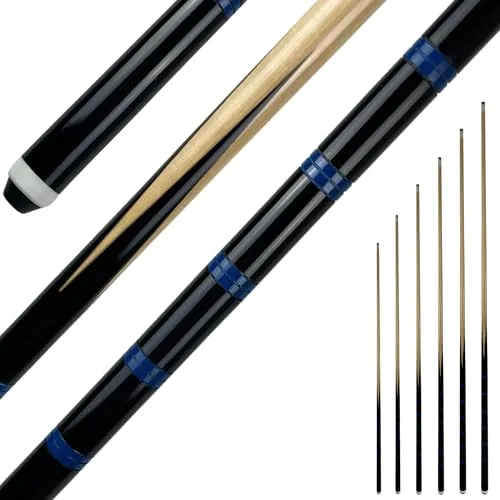 Winsport einteiliger Billard Queue ECO, robuster Poolbillard Cue, in 100 cm Länge, wechselbare 12 mm Schraubleder Spitze, für zuhause, Freizeit, Gastro