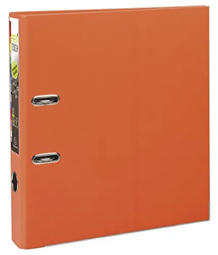 Exacompta 53144E Premium PP-Ordner Prem´Touch. 5 cm schmal DIN A4 Kunststoffbezug außen Papierbezug innen Rückenschild austauschbar Ringordner Aktenordner Briefordner Plastikordner orange