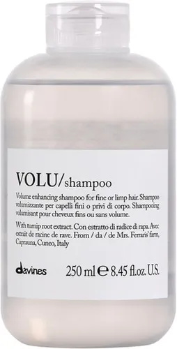 Davines Essential Haircare Volu Shampoo 250 ml - Volumen gebendes Shampoo für feines Haar, mit Rübenextrakten für mehr Fülle und sanfte Reinigung ohne Beschweren.